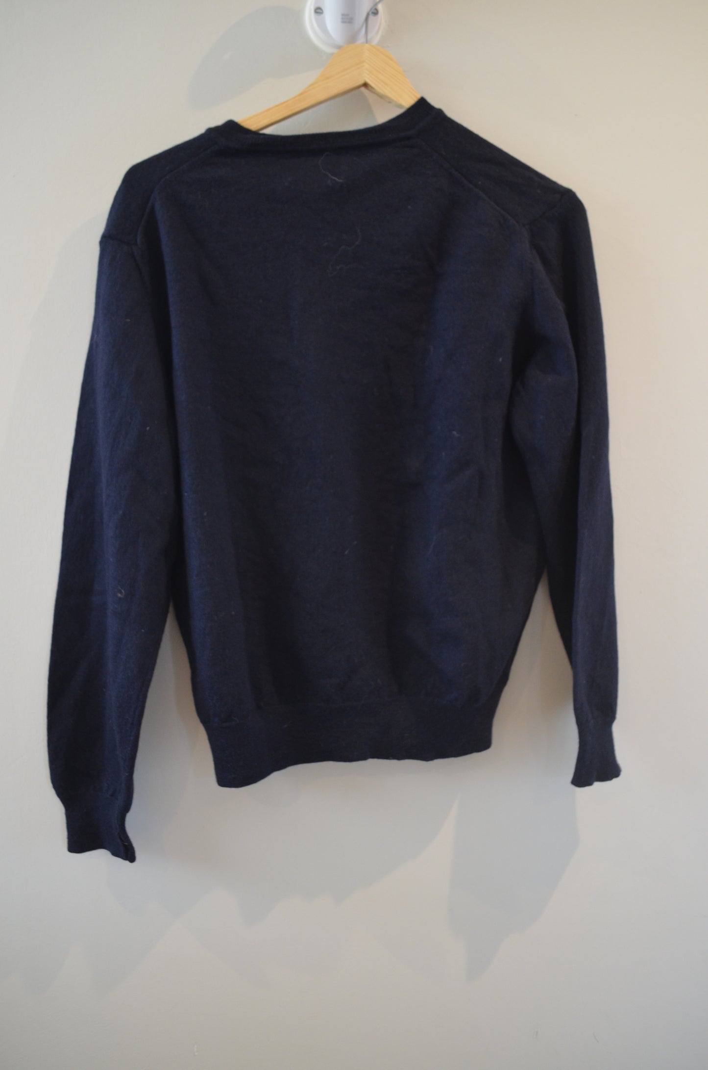 Navy Blue Merino Wool Sweater