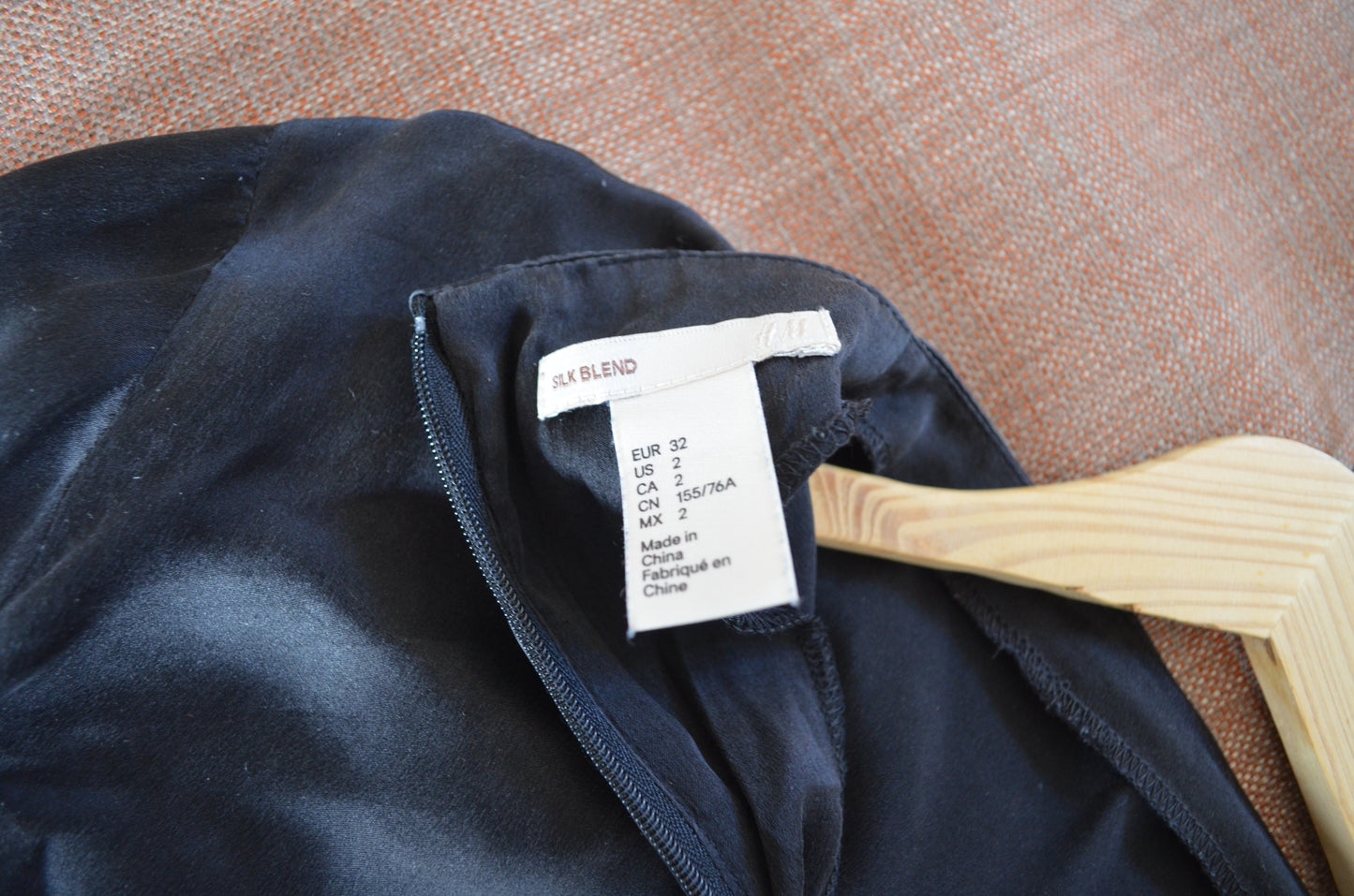 Black Silk Blend Blouse