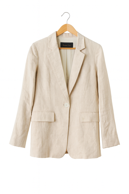 Cream Linen Blazer