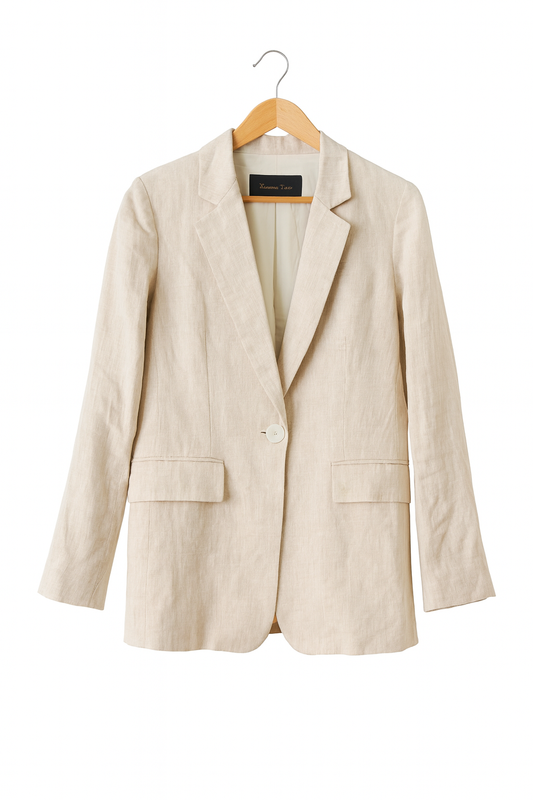 Cream Linen Blazer