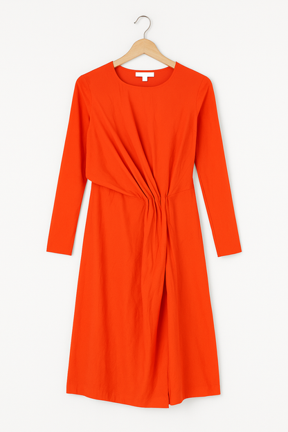 Orange Side Tie Dress
