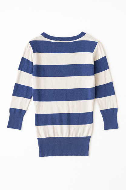 Blue & White Sweater