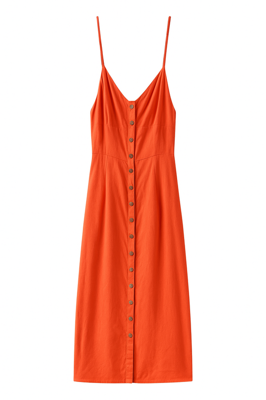 Orange Tie Back Dress