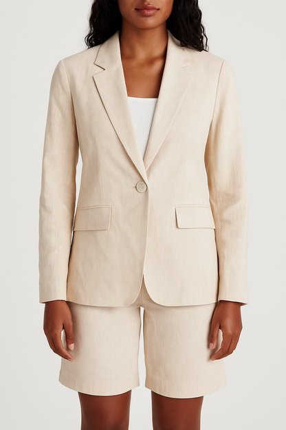 Cream Linen Blazer