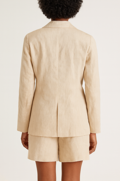 Cream Linen Blazer