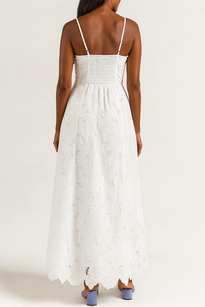 Lace Midi White  Dress