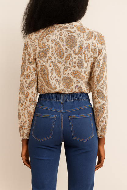 Denim Jeans with Elastic Waist