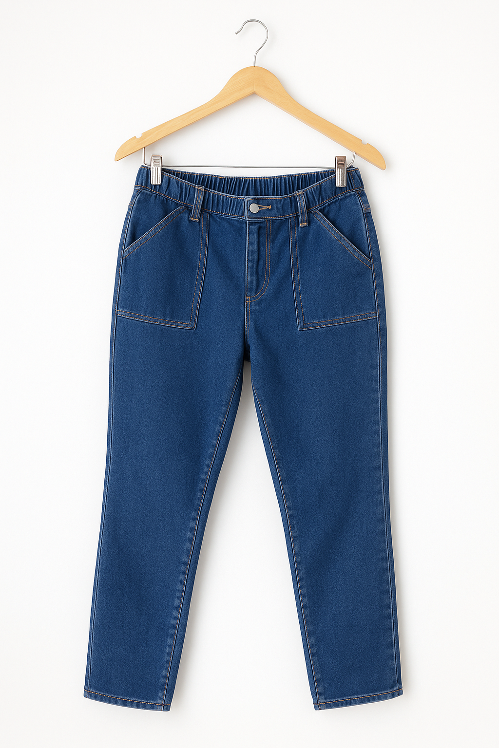 Denim Jeans with Elastic Waist