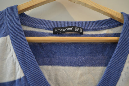 Blue & White Sweater
