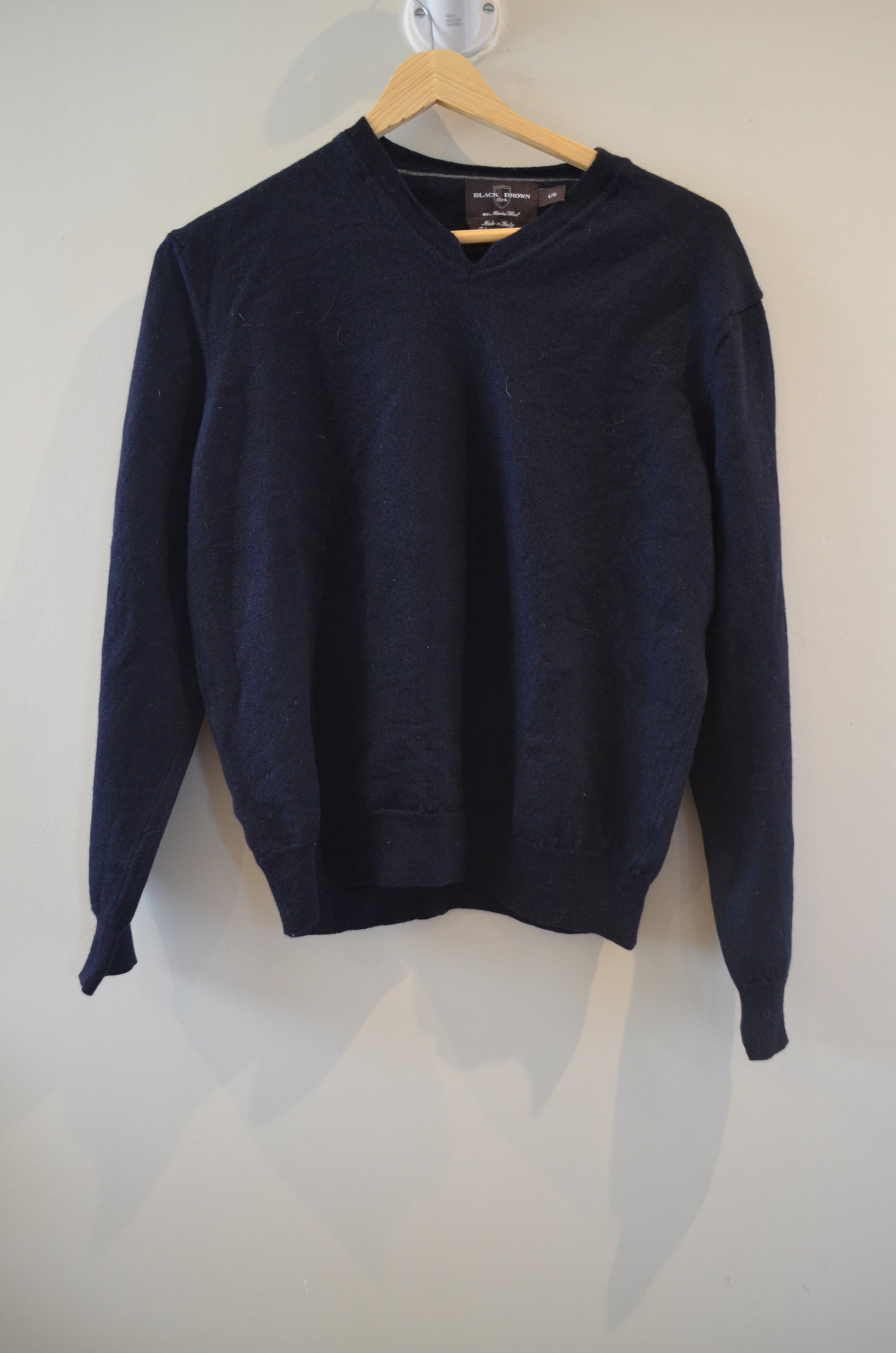 Navy Blue Merino Wool Sweater