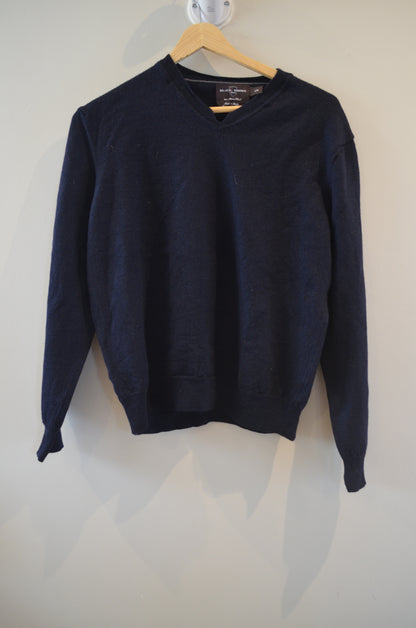 Navy Blue Merino Wool Sweater