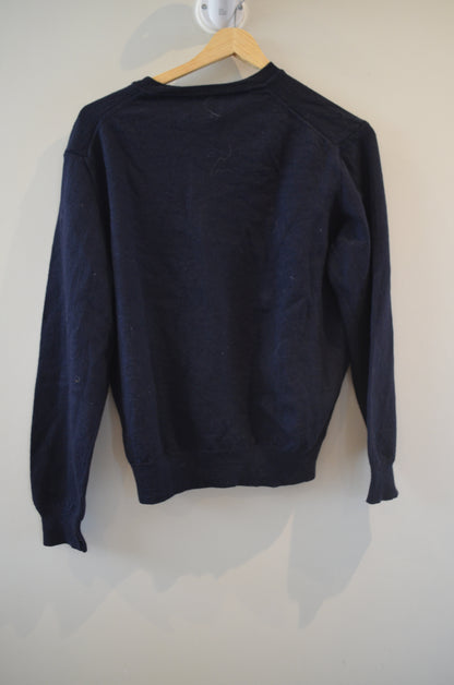 Navy Blue Merino Wool Sweater