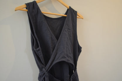 Belted Dark Grey Jumpsuit