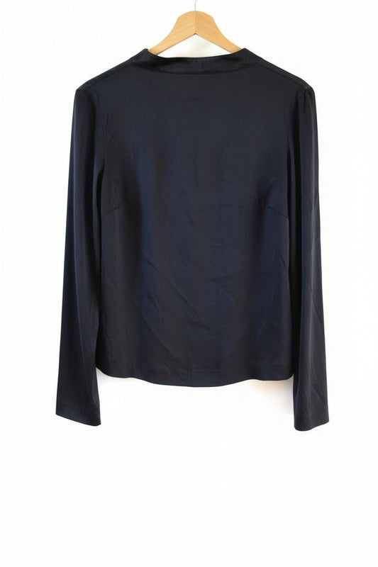 Black Silk Blend Blouse