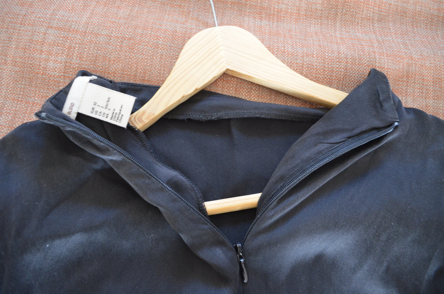 Black Silk Blend Blouse