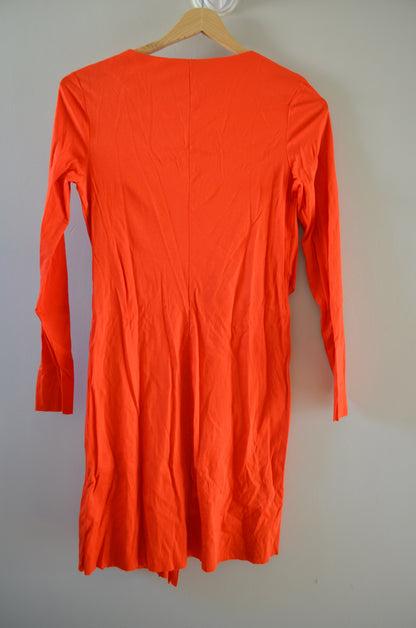 Orange Side Tie Dress