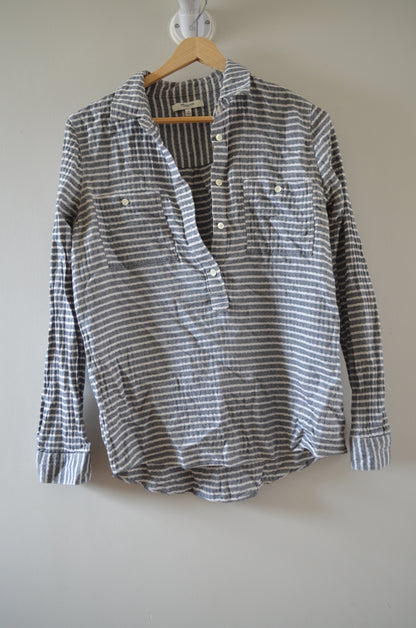 Grey & White Striped Shirt