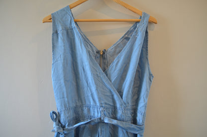 Soft Denim Long Jumpsuit