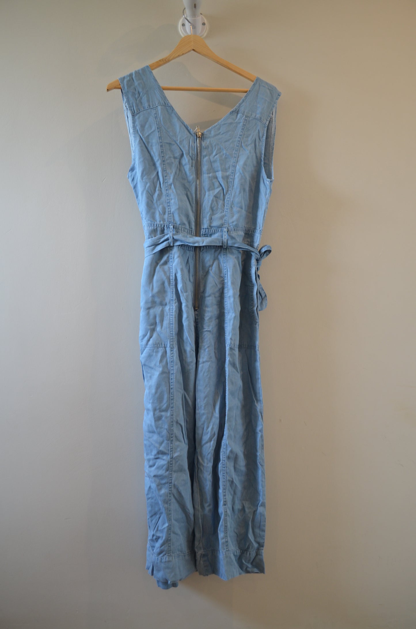 Soft Denim Long Jumpsuit