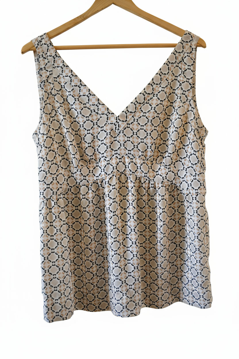 Patterned Sleeveless Top