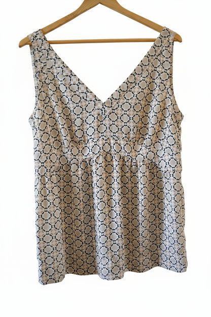 Patterned Sleeveless Top