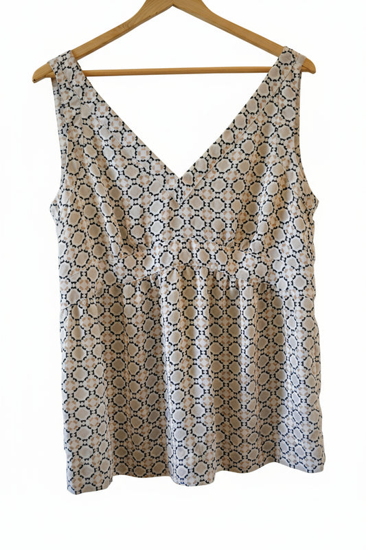 Patterned Sleeveless Top