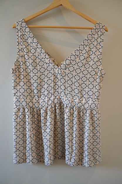 Patterned Sleeveless Top