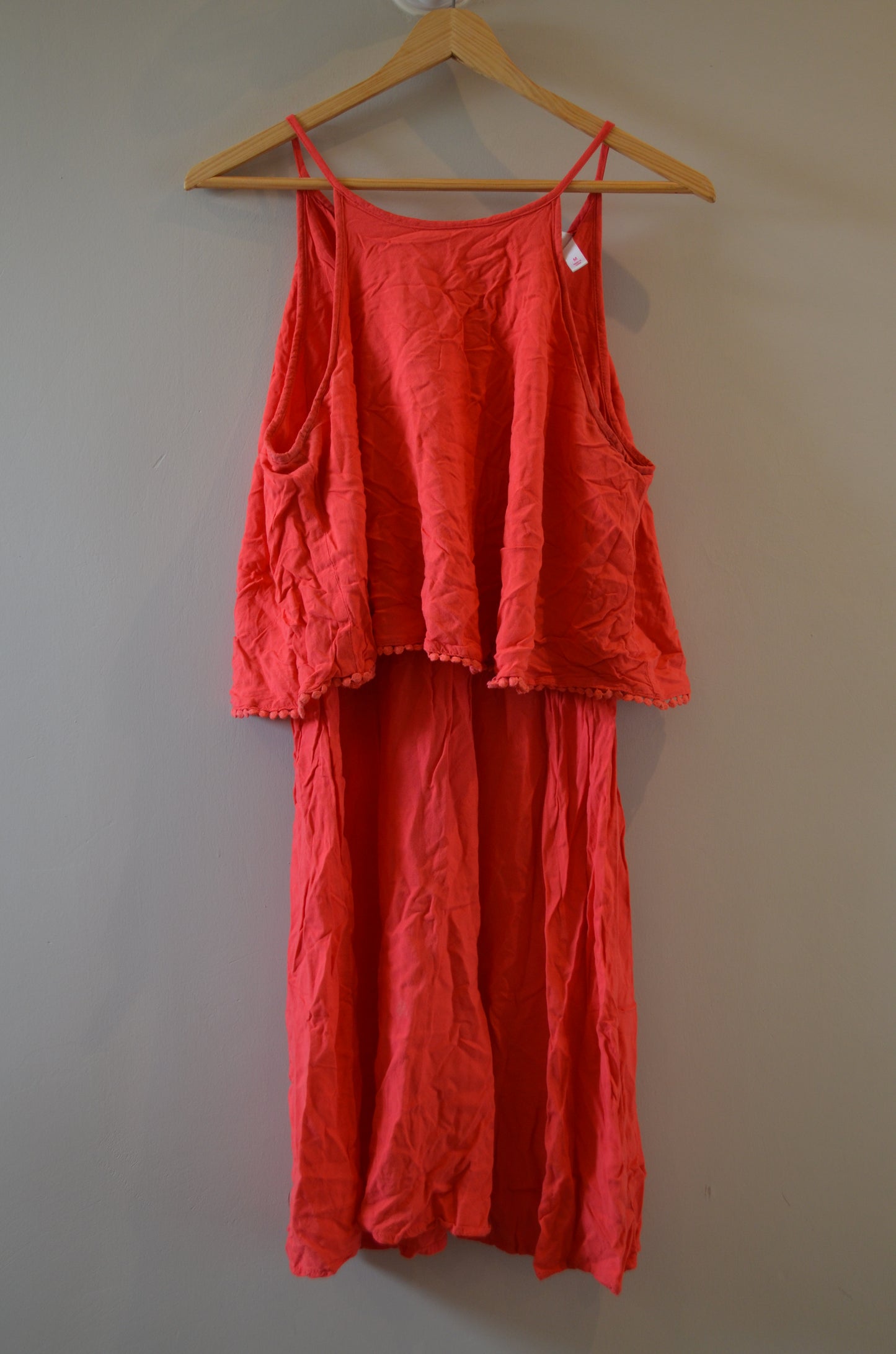 Orange Cut-Out Short Dress