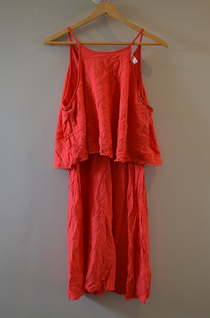 Orange Cut-Out Short Dress