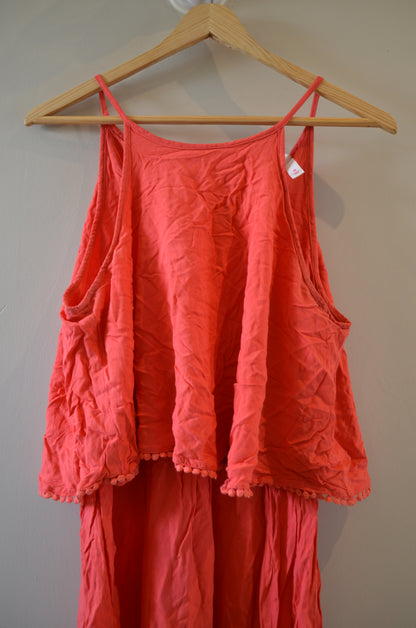 Orange Cut-Out Short Dress