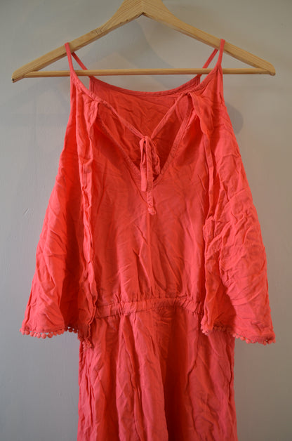 Orange Cut-Out Short Dress