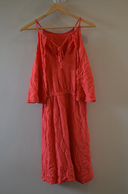 Orange Cut-Out Short Dress