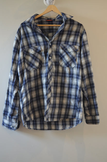 Men's Blue Flannel Shirt