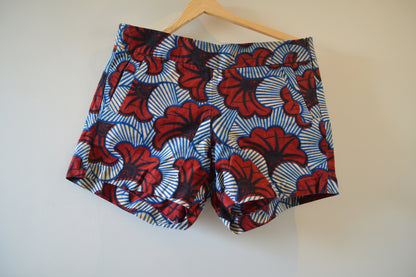 Red Floral Shorts
