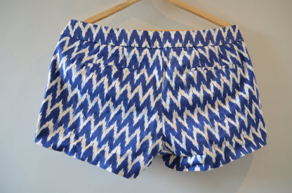 Blue & White Patterned Shorts
