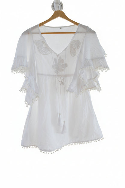 Boho Ruffled Sleeve Top