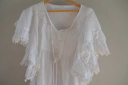 Boho Ruffled Sleeve Top