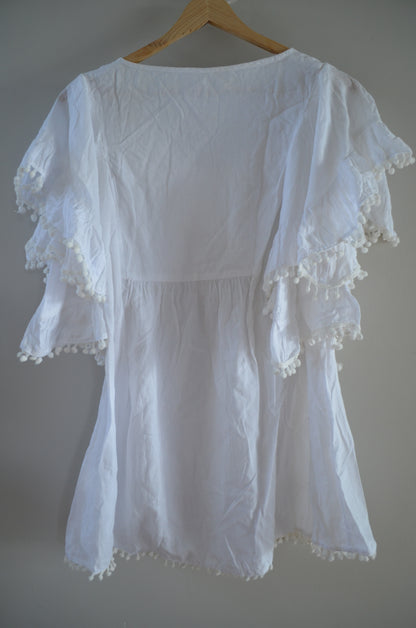 Boho Ruffled Sleeve Top