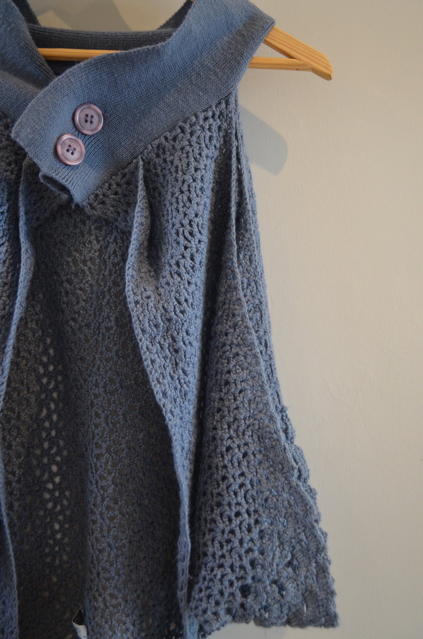 Cutout Poncho Short Sweater