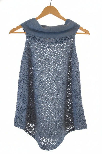 Cutout Poncho Short Sweater