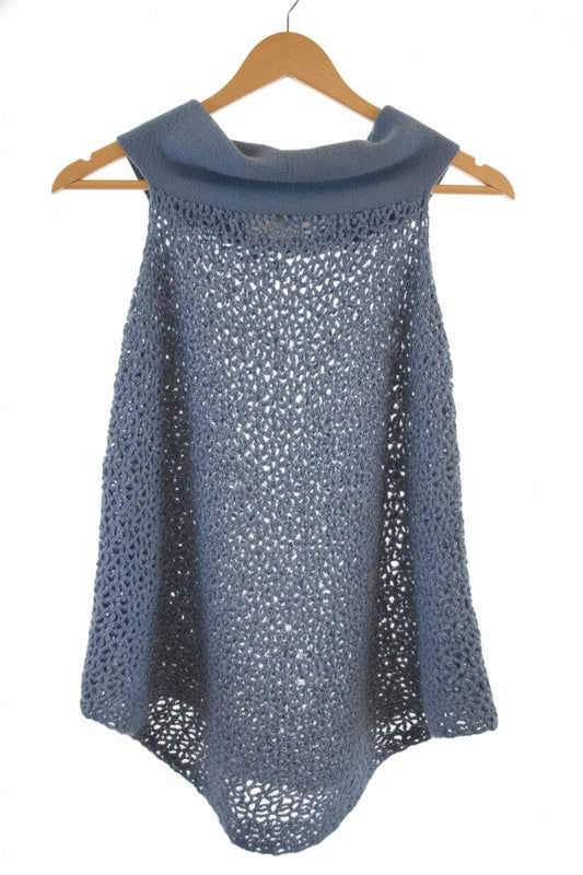 Cutout Poncho Short Sweater