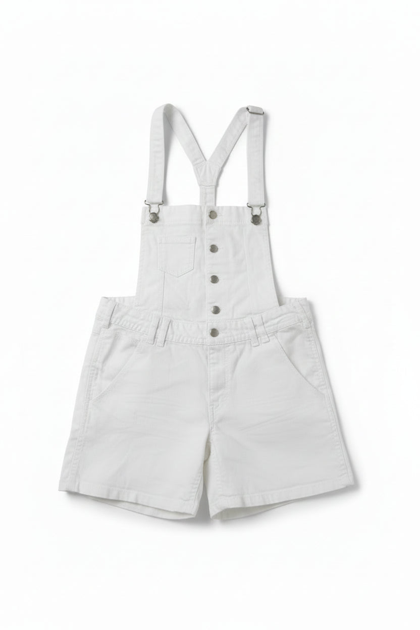White overall dungarees