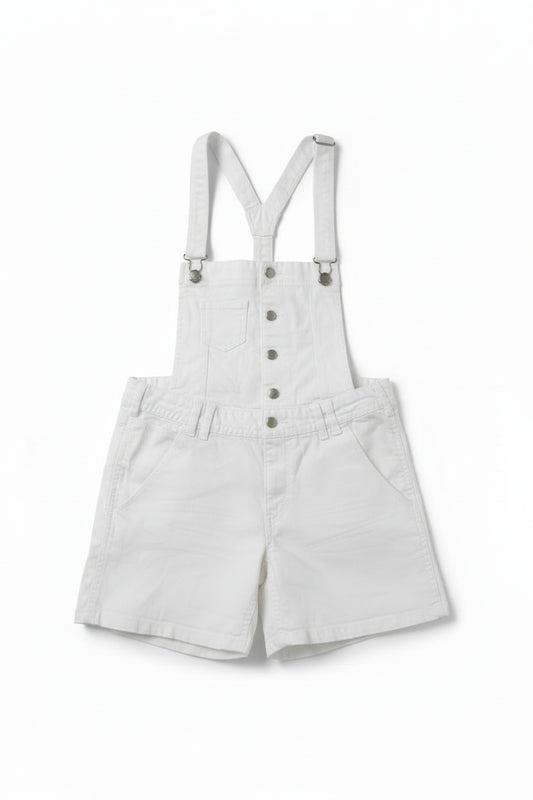 White overall dungarees