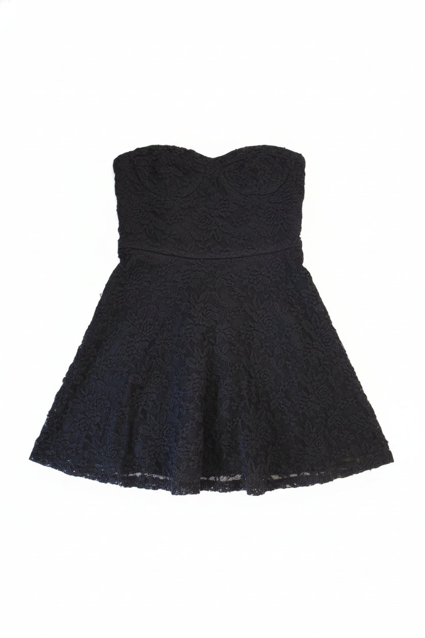 Lace Strapless Mini Dress