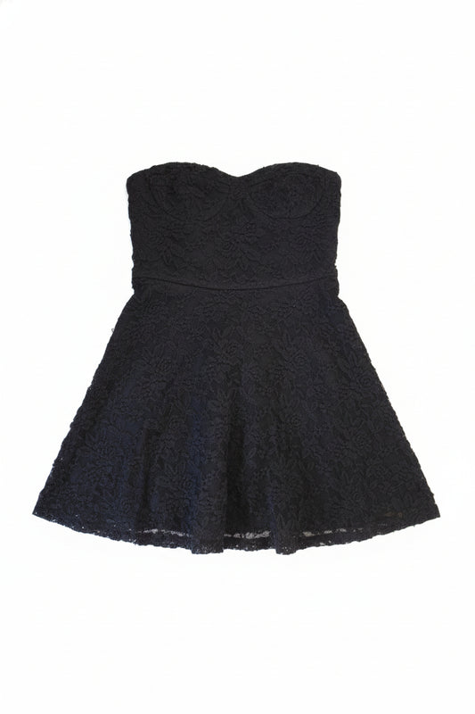 Lace Strapless Mini Dress