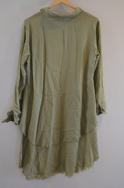 Olive Green High-Low shirt