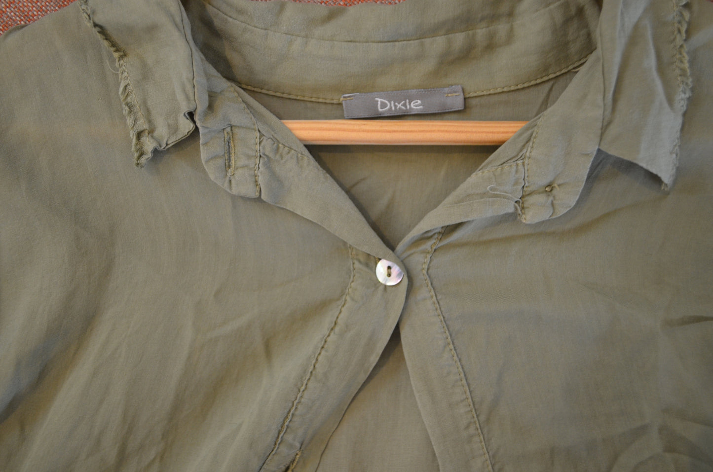 Olive Green High-Low shirt