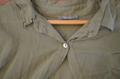 Olive Green High-Low shirt