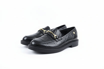 Black Buckle Loafers