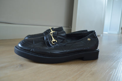 Black Buckle Loafers